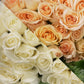 White &  Peach Roses