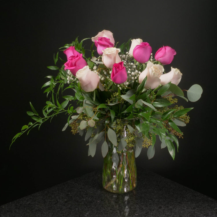  12 Roses / Vase / Fancy