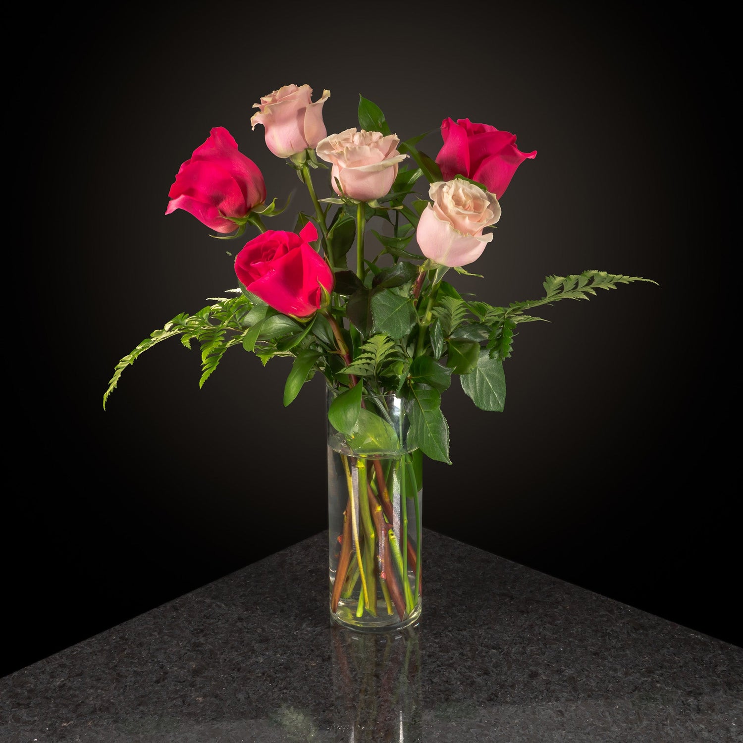  6 Roses / Vase / Basic