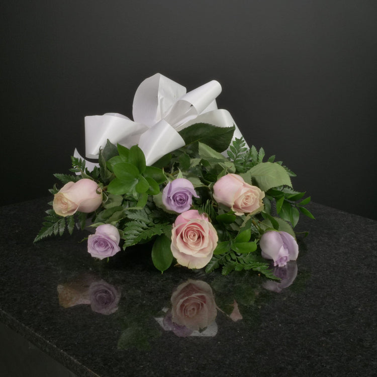 Blush Pink Lavender Roses 6 Roses / Hand-Tied / Basic