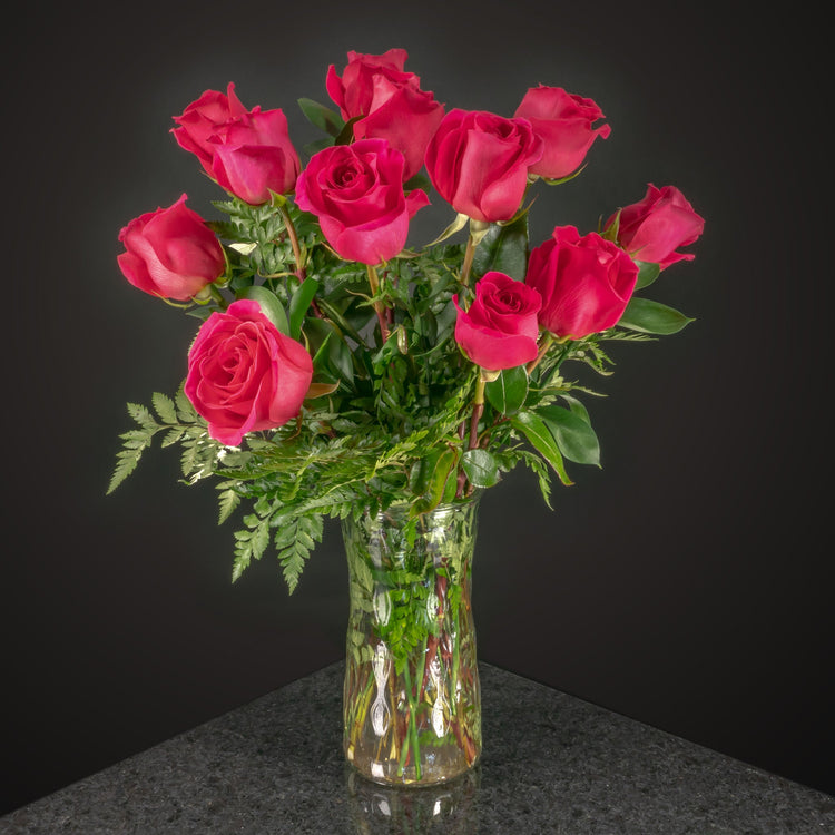  12 Roses / Vase / Basic