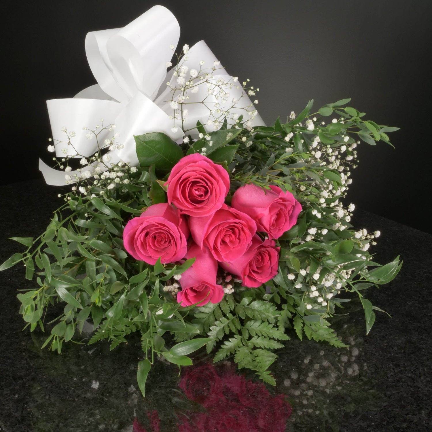  6 Roses / Hand-Tied / Fancy