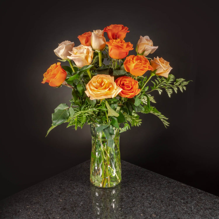  12 Roses / Vase / Basic