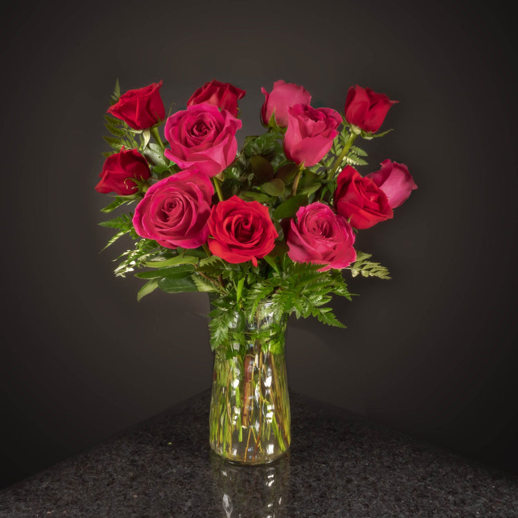  12 Roses / Vase / Basic