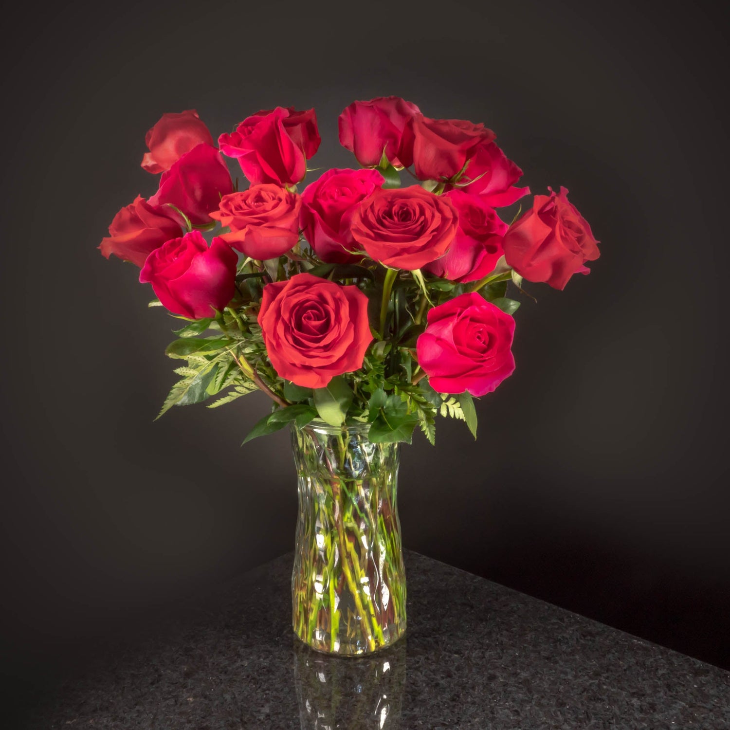  18 Roses / Vase / Basic