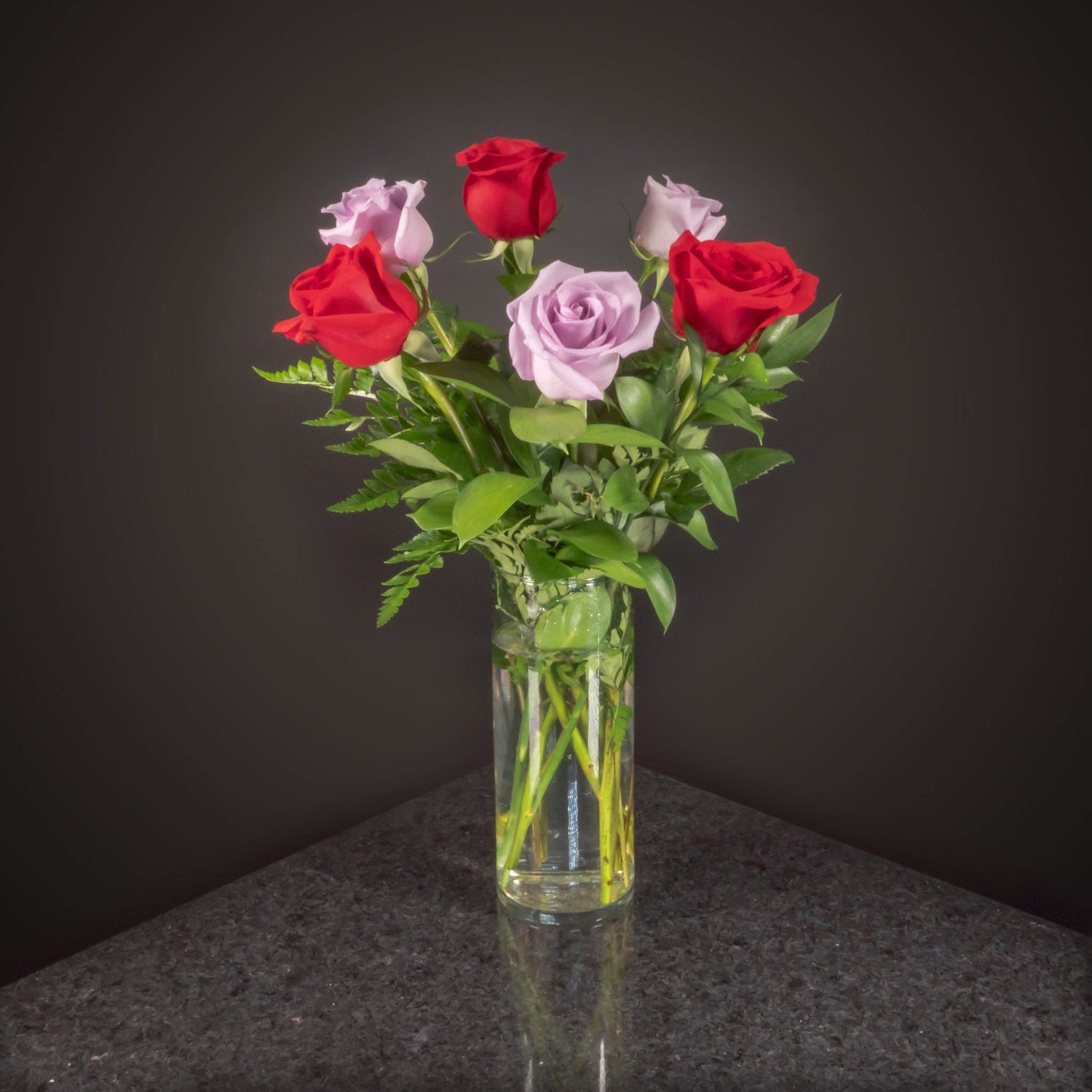  6 Roses / Vase / Basic