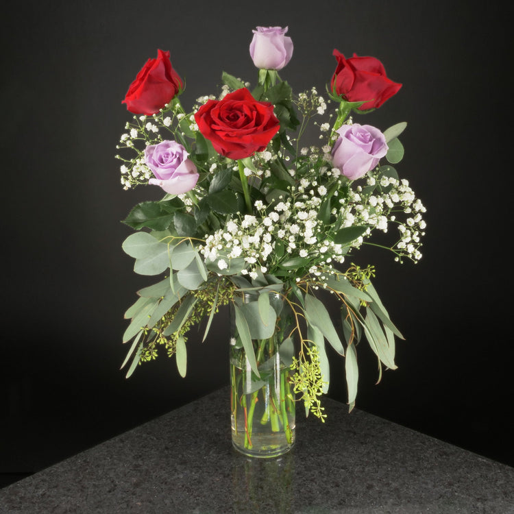  6 Roses / Vase / Fancy