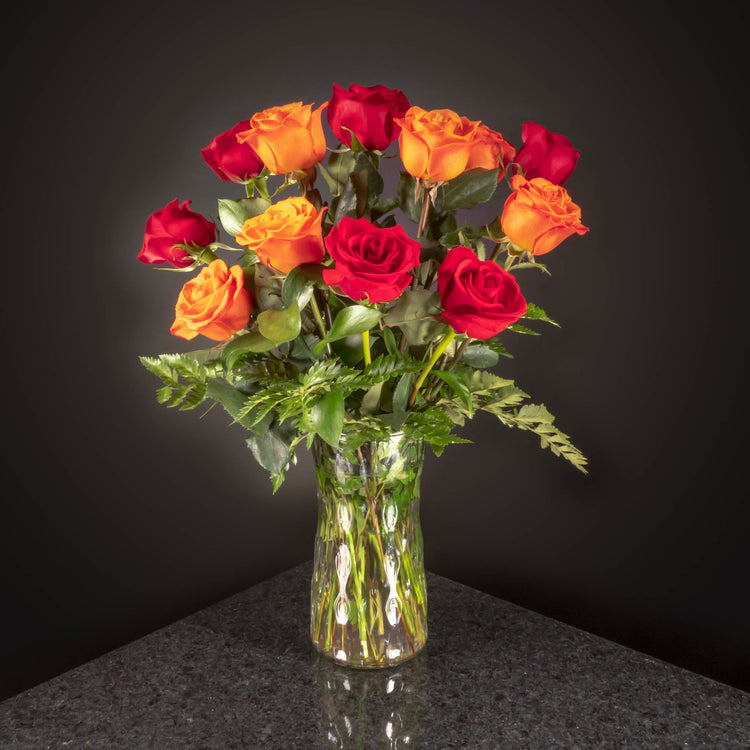  12 Roses / Vase / Basic